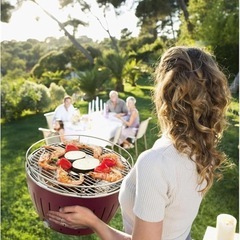 【キャンプ用品】【無煙炭火バーベキューグリル】【ロータスグリル】クリーニング済み【管理番号】1211 橋の画像