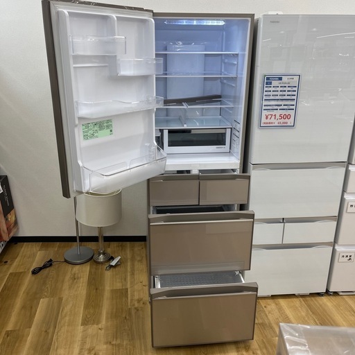 HITACHI ヒタチ ノンフロン冷凍冷蔵庫 R-HWS47NL 2021年製 5ドア 定格内容積470L キッチン家電 冷蔵庫のご紹