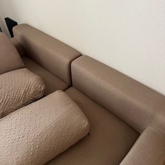 ソファー ３人掛け？ 2人掛け？  布張り カウチ付きの画像