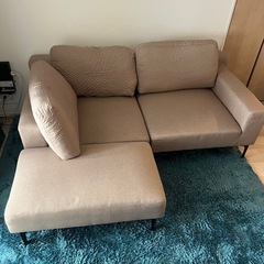 ソファー ３人掛け？ 2人掛け？  布張り カウチ付きの画像