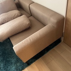 ソファー ３人掛け？ 2人掛け？  布張り カウチ付きの画像