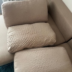 ソファー ３人掛け？ 2人掛け？  布張り カウチ付きの画像