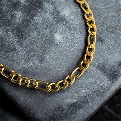  B12*《ステンレス》*メンズ_フィガロチェーンブレスレットの画像