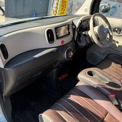 ⭐２７年式★日産キューブ⭐ブラウンレザーシート★２年車検・２年保証付き！下取り可能！の画像