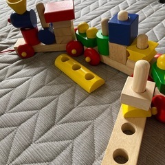 木のおもちゃ　電車　つみき　　　の画像
