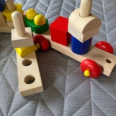 木のおもちゃ　電車　つみき　　　の画像