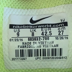 【美品/希少色】NIKE テイルウィンド7 蛍光イエロー 27cmの画像