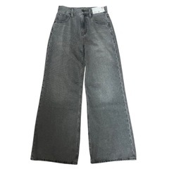 【新品タグ付き】UNIQLO ドレープワイドフレアジーンズ　06 GRAY 22の画像