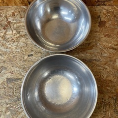 C(7745) 業務用 39㎝ ボウル 2個セット ステンレス 調理器具 厨房用品 飲食店 店舗用 中古の画像