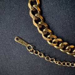  B11*《ステンレス》*メンズ_アジャスター付き_プレート付き喜平チェーンブレスレットの画像