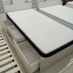 ★リユースのサカイ日立店★HJ8589 NITORI シングルベッド オフホワイト H85×D206×W97.5 クリーニング済み の画像