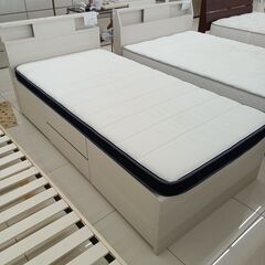 ★リユースのサカイ日立店★HJ8589 NITORI シングルベッド オフホワイト H85×D206×W97.5 クリーニング済み の画像