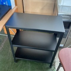 小さめスチールラック　ブラック　中古の画像