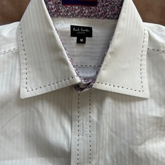 Paul Smith ポールスミス半袖カジュアルシャツ猿柄アニマル柄日本製ホワイト白ワイシャツの画像