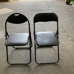 パイプ椅子 2点セットの画像