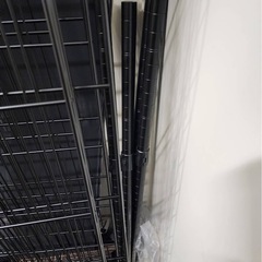 スチールラック　ブラック　幅152cm 　ドウシシャ製　開封済み未使用の画像