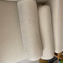 最終価格lowya 2人掛けソファ　ベージュの画像