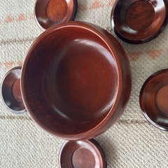 漆塗り　木製　皿の画像