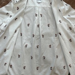 Paul Smith ポールスミス半袖カジュアルシャツ猿柄アニマル柄日本製ホワイト白ワイシャツの画像