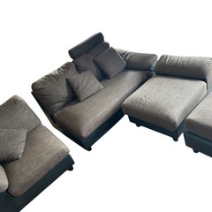 L字ソファ（ブラウン）の画像