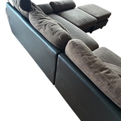 L字ソファ（ブラウン）の画像