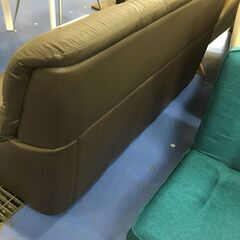 ★リユースのサカイ横浜南店★YM1703 NITORI 三人掛けソファ ダークブラウン W195×D86×H89 クリーニング済みの画像