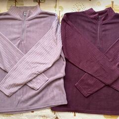 【未使用】レディースフリース トップス 3L パープル2着セットの画像