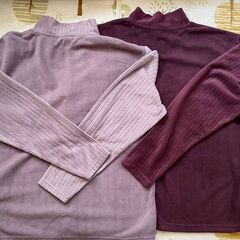 【未使用】レディースフリース トップス 3L パープル2着セットの画像