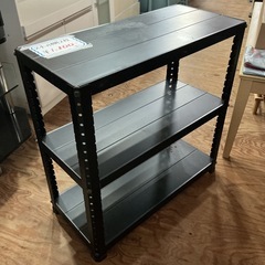 スチールラック🌿メタルラック🖤スチール棚2段収納棚軽量ラック幅60.1cm奥行き27.3cm高さ60.6cm傷•汚れあり💦黒ブラックの画像