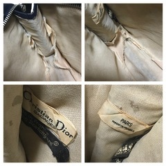 激レア オールド クリスチャンディオール トロッター クラッチバッグ ベージュ/ブルー ②の画像