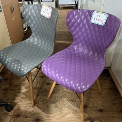 1脚￥4,400-🌈早い者勝ち❤️‍🔥おしゃれ不二貿易イームズチェア木脚イスチェアダイニングインテリアグレー•紫の画像
