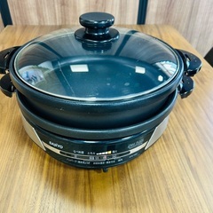 2WAYプレート　ホットプレート　鍋プレート　ホットプレートと鍋と2ウェイで使えます。の画像