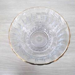 長谷川ガラス エリザベス 金縁 小鉢 4個セット 昭和レトロ 苫小牧西店の画像