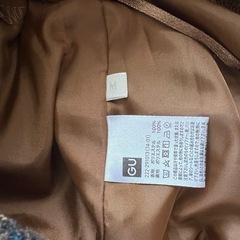 GU チェック柄 タイトスカート ゴムウエストの画像