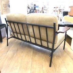 2人掛けソファ 幅137×奥80×高76 布製 ベージュ 長椅子 ソファー ファブリック ２P 札幌市厚別区 厚別店の画像