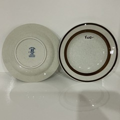 一皿￥220-🌼昭和レトロ皿✨プレート深皿北欧風🌱中皿スープ皿ストーンウェア製maikoグレー•茶色の画像