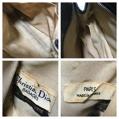 激レア オールド クリスチャンディオール トロッター クラッチバッグ ベージュ/ブルー ①の画像