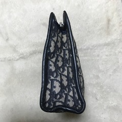 激レア オールド クリスチャンディオール トロッター クラッチバッグ ベージュ/ブルー ①の画像