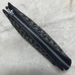 激レア オールド クリスチャンディオール トロッター クラッチバッグ ベージュ/ブルー ①の画像