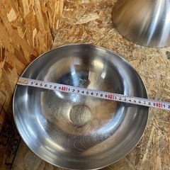 C(7746) イケア サービングボウル 28㎝ ボウル 2個セット ステンレス 調理器具 厨房用品 飲食店 店舗用 中古の画像