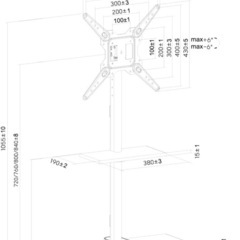 ドウシシャ テレビスタンド 24～55インチ対応 上下角度調節 高さ4段階 壁寄テレビスタンド ホワイト
の画像