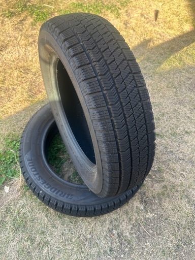 155/65R14 スタッドレス BS VRX2 23年製バリ山2本