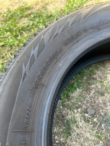155/65R14 スタッドレス BS VRX2 23年製バリ山2本