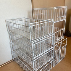 ワイヤーバスケット 収納カゴ 7つセットの画像