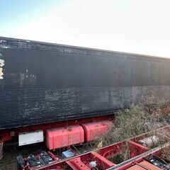 6.4坪/外寸長さ965cm、大型コンテナ、明かり取り、棚付き、DIY改造ベースに最適 ★ガレージ.作業場事務所.倉庫.ワークスペース ★福岡の画像