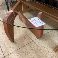 リユースマン倉敷、ガラステーブル、ブラウンの画像