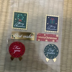 クリスマス　包装紙　シール　の画像