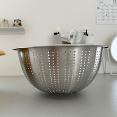 （お取引き終了）ホーロー鍋＆ステンレスザルの画像