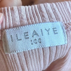 ILEAIYE Tシャツ パフスリーブ ピンク 100の画像