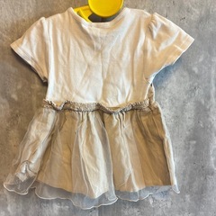 しまむら カットソー Tシャツ チュール リボン 100の画像